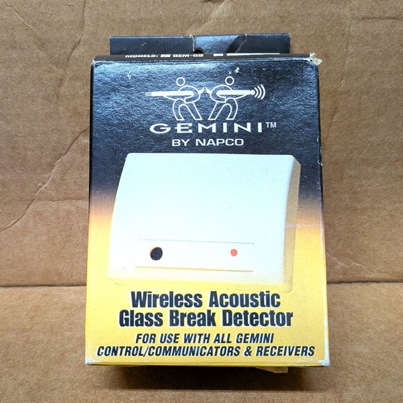 NAPCO GEM-GB WIRELESS ACUSTIC GLASS BREAK DETECTOR - NEW IN BOX - OLD STOCK - Picture 1 of 5